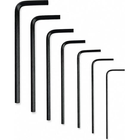 Lot de 7 mini clés Allen hexagonales en acier au carbone - 0,7 mm à 3 mm - Petite clé Allen pour l'entretien du vélo et le montage de meubles (1/5)