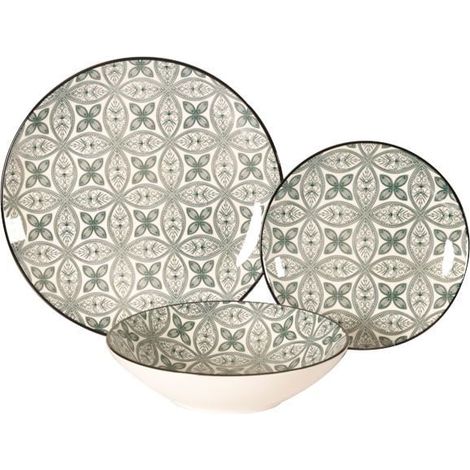 Servizio piatti Xtra porcellana Maiolica 18 Pz [WK8583]