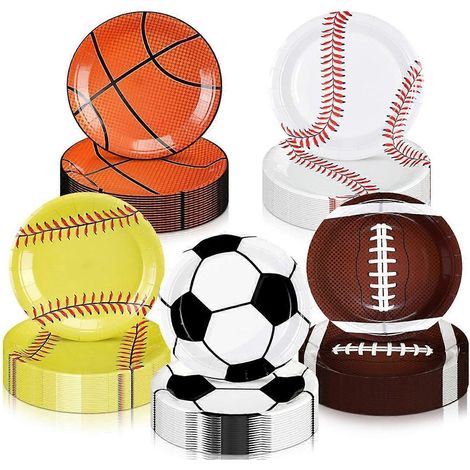 50 Stück dekorative Pappteller in Ballform für Jungengeburtstage, Gastgeschenke, 17,78 €