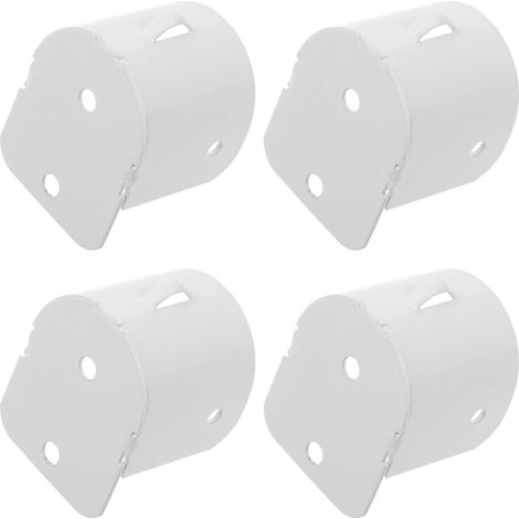 Abaodam Lot de 4 supports d'embouts de tringle à rideaux en acier inoxydable pour tringle de douche et tringle à rideaux de fenêtre, épais (1/5)