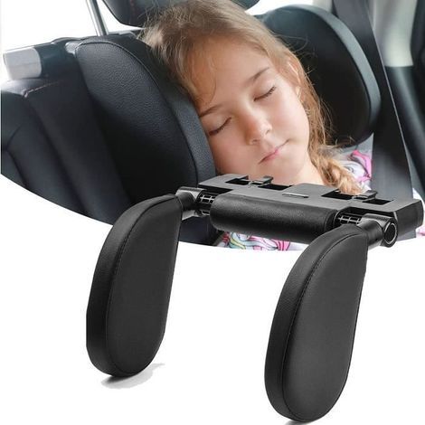 Repose Tête Voiture Cale Tete Enfant Voiture - Noir - Mousse à Mémoire (1/4)