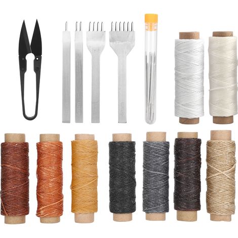 1 Set Leather Sewing Kit Hand Stitching Waxed Thread Needle DIY Crafting Project Tool (1/5)