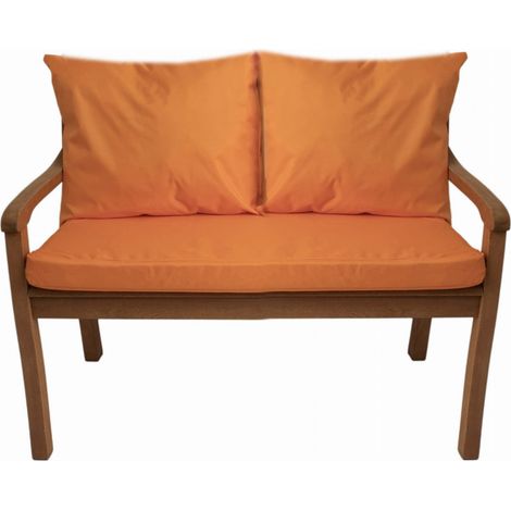 Coussin pour banc 130x60x7/2x50x56cm, Coussins pour Banquette 2 places de jardin Orange, Coussin extérieur, Coussins pour balancelle de jardin (1/5)