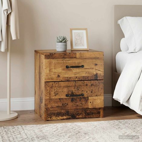 vidaXL Bedside Cabinet 2 pcs Old Wood 43 x 34.5 x 44.5 cm (1/5)
