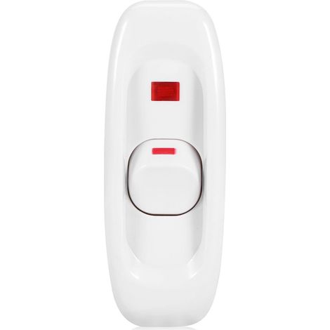 AC 250 V 10 A Inline on/Off Lampe de Bureau avec Interrupteur et témoin Lumineux LED Emballage Multiple socialme-EU(Blanc).
