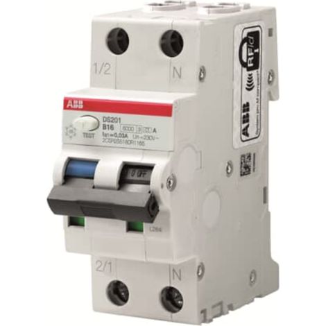 Magnetotermico differenziale 16A 300mA A 6kA 1P+N ABB DS201C16A300