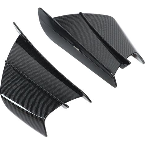 Aileron de Moto, Aileron Aérodynamique Universel en Fibre de Carbone ABS avec Déflecteurs D'air Latéraux Adhésifs Winglets de Carénage de Moto pour R3 R25 Z400 (1/5)