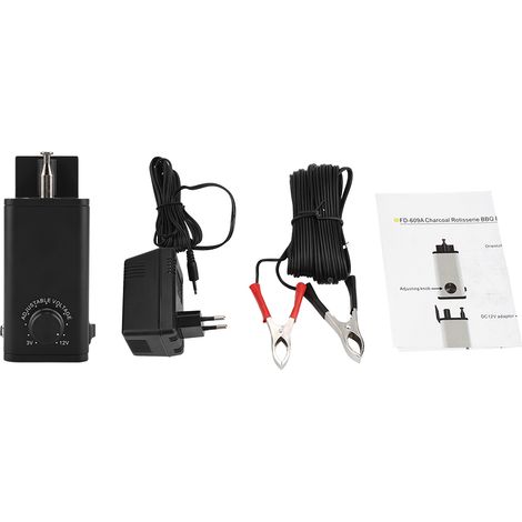 BBQ Rôtissoire Moteur Rotatif DC 3-12V Sortie Réglable Outil Barbecue 220V Prise EU Grillade Tournebroche