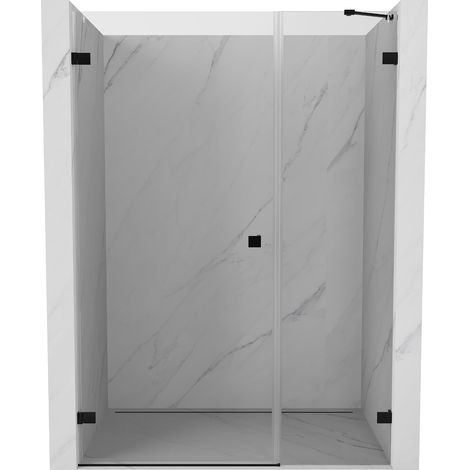 Mexen Lunar-B Duschtür links öffnend 135 cm, transparent, schwarz - 832S-135-050-70-00-L (1/5)