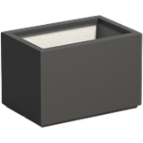 Adezz Pflanzgefäß Carrez mit Boden Fiberglas Pflanzkübel Blumenkübel schwarz