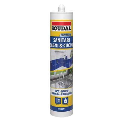 SILICONE ACETICO SANITARI SOUDAL 300 ml - Bianco - SOUDAL