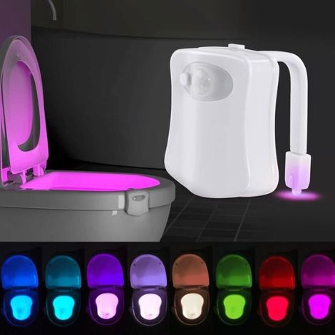 Éclairage automatique toilettes, Lampe pour cuvette WC, Veilleuse WC LED, détecteur de présence, de mouvement, Abattant lumineux-Ywey (1/4)