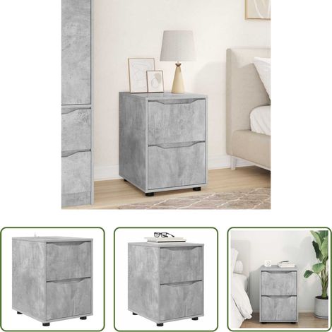Cabinet de rangement - Armoire de rangement Gris béton 40 x 48 x 57 cm (1/5)