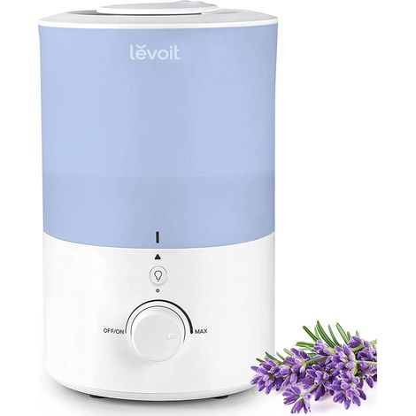LEVOIT Umidificatore Ambiente, per Camera dei Bambini, con Luce Notturna e Aromaterapia, Top Fill, 3L/25H di Durata, con Nebbia Fredda, Spegnimento Automatico e Silenzioso, Ugello a 360°, Blu (1/5)