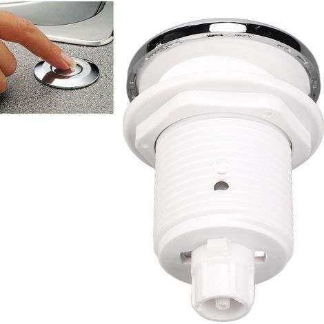 Interrupteur pneumatique à pression d'air pour évacuation de déchets et bains, Bouton de démarrage waterproof ABS pour comptoir de cuisine et piscines (1.26in, Noir) (1/5)
