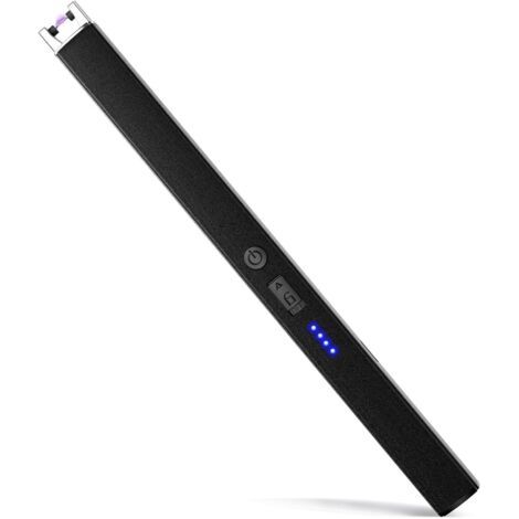 BUNTHAUS Noir,Briquet électrique, Allumefeu à Arc climatiquement Neutre USBC sans, Briquet de Poche avec Interrupteur de sécurité Double, résistant au Vent et AntiExplosion pour Cuisine, extérieur (1/5)