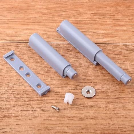 Lot de 12 loquets magnétiques à ouverture par simple pression pour portes cachées, placards, tiroirs, cuisines de camping-cars (1/4)