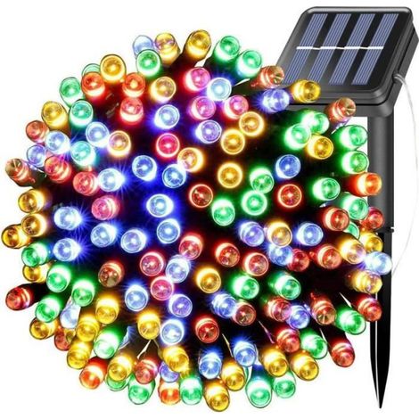 Guirlande Extérieure Solaire, 22M 200 LED Etanche IP65 2 Modes Lampes Décoration pour Maison, Extérieur, Jardin, Terrasse, Noë[550] (1/5)