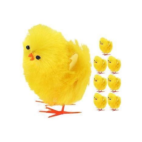 8-teiliges Mini-Küken-Set, Ostern, Gelbe Mini-Flauschküken, Plüsch-Hühnerfiguren