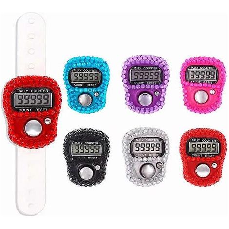 Compteur de doigts à couleur aléatoire Mini bouton en plastique Précis (1/5)