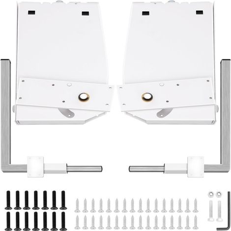 Kit Mécanisme Lit Escamotable Mural Vertical Lit Murphy 9 Ressorts Charge 450 kg 1,2-1,8 m Blanc VV-CJ-ZFCJ (1/5)
