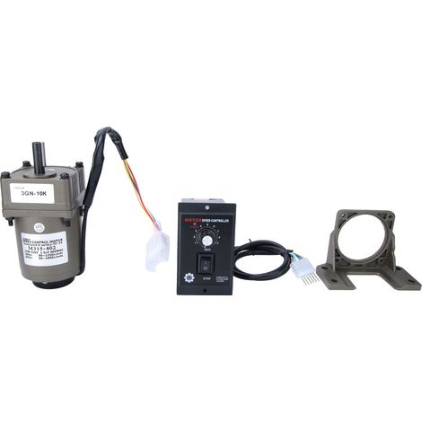 Moteur à engrenages réversible à vitesse réglable M315-402 220 V 15 W avec support de contrôleur (10 K) (1/5)