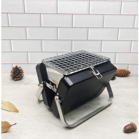 Le plus petit barbecue du monde – Barbecue portable et pliable – Grill – Anniversaire Halloween, Thanksgiving, Pique-niques – Barbecue Grill – Bar B – Dimensions 18 x 6 x 15,5 cm (1/5)