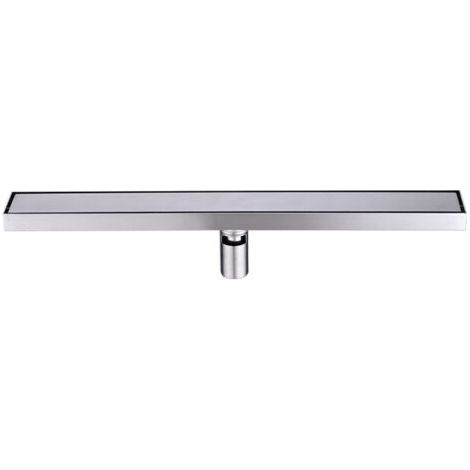 Caniveau Douche 60 cm, Panneau 2 en 1, avec Siphon et Filtre pour Salle de Bain Rectangulaire (1/5)