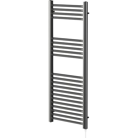 Colore Gunmetal Grey 1200mm x 500mm Straight Electric Heated Towel Rail (1/5)