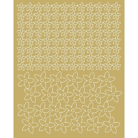 Pegatinas para casco de bicicleta con diseño de flores, 120 unidades, color oro mate.