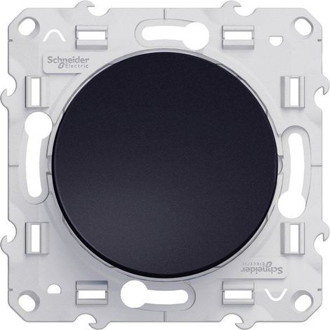 Interruttore a pulsante SCHNEIDER Odace S54A204 -10A - fissaggio a vite - IP21 - antracite (1/2)