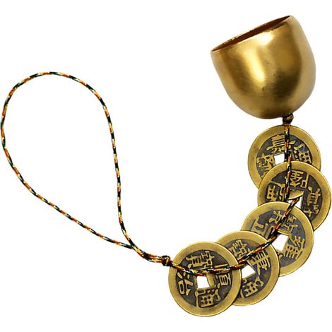 Suspension Cuivre avec Cloches Vintage pour Décoration De Porte Accessoires Feng Shui avec Fil Couleur Aléatoire (1/5)