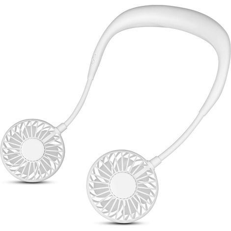Ventilateur d'aromathérapie portable à suspendre autour du cou, mini ventilateur personnel rechargeable par USB avec batterie de 3000 mAh (1/5)