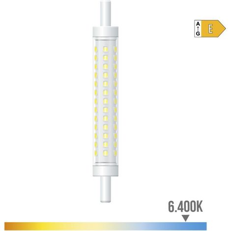 Bombilla lineal led 118 mm r7s, 8 w, 900 lm, 6400 k, luz fría, regulable, ø15 x 118 mm (1/3)