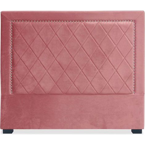 Tête de Lit Design en Velours "Sofia" 140cm Rose