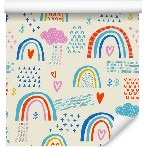 Carta da parati arcobaleno per soggiorno e camera da letto 50x1000 cm (1/5)