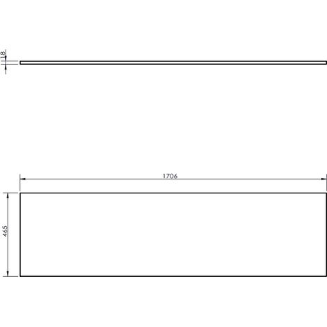 Mexen Uni Schrankbrett 170 cm, grafit matt - 91AXX-1704-464-18-66 (1/2)