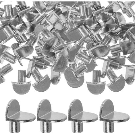 100 Pièces Lot de Chevilles Support Étagères Alliage Renforcé Taquets Robustes et Durables pour Armoires Bibliothèque Meubles de Cuisine Installation Facile et Longue Durée (1/5)