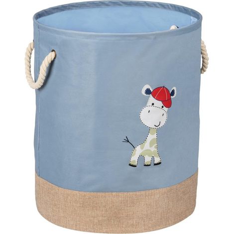 WENKO Wäschesammler Kids Gerry Blau, 63 Ltr, 2 Henkel, 40x50cm (1/5)