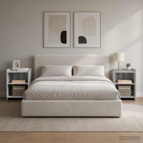 vidaXL Mesas de noche 2 uds. Sonoma gris 40 x 30 x 60 cm (1/4)