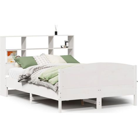 Maison Exclusive - Letto Libreria senza Materasso Bianco 160x200 cm Legno di Pino