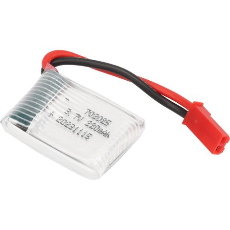 Batterie 3,7 V 220 mAh avec connecteur JST rouge 702025 LiPo 20C, protection contre la surcharge et les courts-circuits, batterie RC légère pour X4, X11 et X13 (1/5)