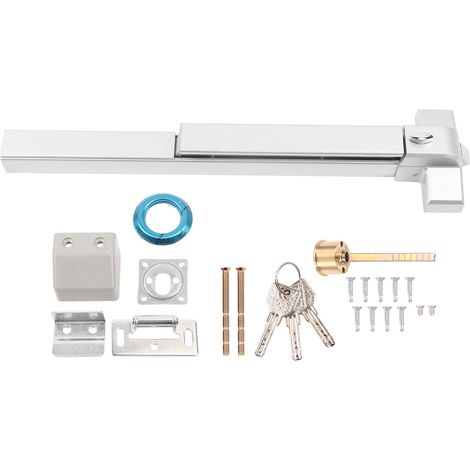 Barre de poussée de porte de 65CM, dispositif de sortie de panique, poignée d'urgence commerciale en acier inoxydable 304 pour hôtels et écoles