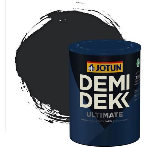 Peinture Bois - DEMI DEKK ULTIMATE - Satinée - RAL 9011 - 0,75L - Noir Graphite (1/2)