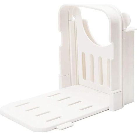 Trancheuse à pain pliable, épaisseur de tranche réglable, trancheuse à pain grillé pour machine à pain/rôtisserie/sandwich, blanche (1/4)