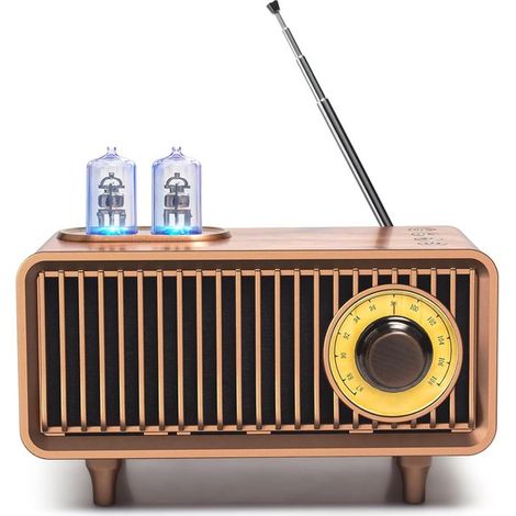 Altavoz Bluetooth de estilo retro vintage con graves profundos y Bluetooth 5.1, Portátil para el hogar, Compatible con iPhone y Android (1/4)