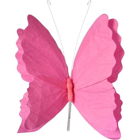 Guirlande De Couronne Florale - Papillon Et Fleur Artificiels - Décoration Extérieure Pour Mariage Fête Printemps Été - 32 X 30 Cm - 1 Pièce (1/5)