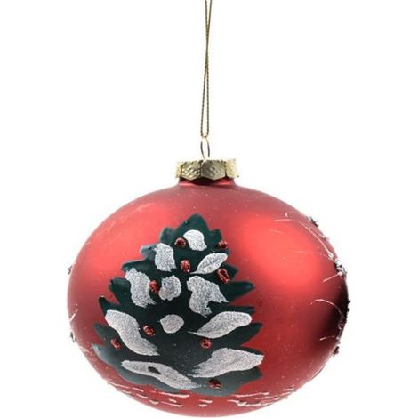 Pallina natalizia con decorazioni in vetro per albero di Natale Ø 10 cm -Albero (1/3)