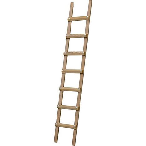 Matisère – Échelle de toit en bois 2.00m – Ecartement barreaux 25cm – Montants en hemlock – Traitement pour durabilité – B3120025