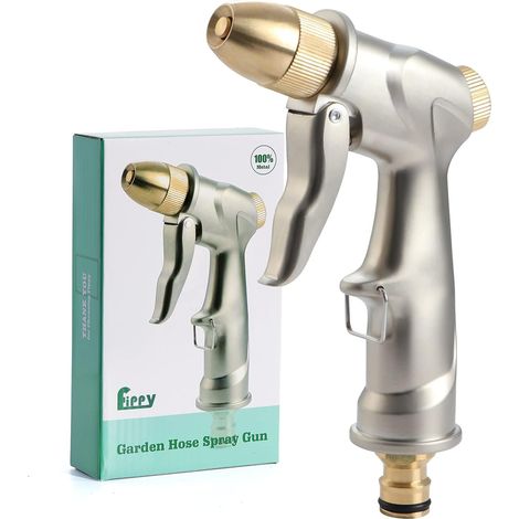 Metal Spray Gun, High Pressure Water Gun Sprayer, Heavy Duty Garden Water Gun, for Car Washing, Watering Plants, Pet Shower-Short (1/5)